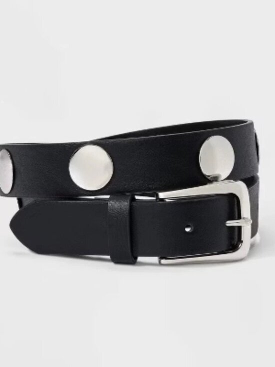 Universal Thread Accessories - NEW Elevated Stud Belt - Universal Thread™ Black XS: Buckle Closure